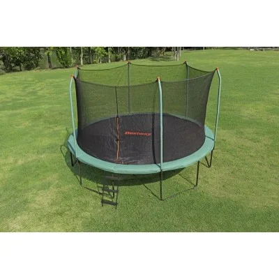 bestway 4.27m x 2.86m xtreme air trampoline 1 trampoline 1 spring-loading tool 6 anchors 12 foot pads 1 ladder age 6